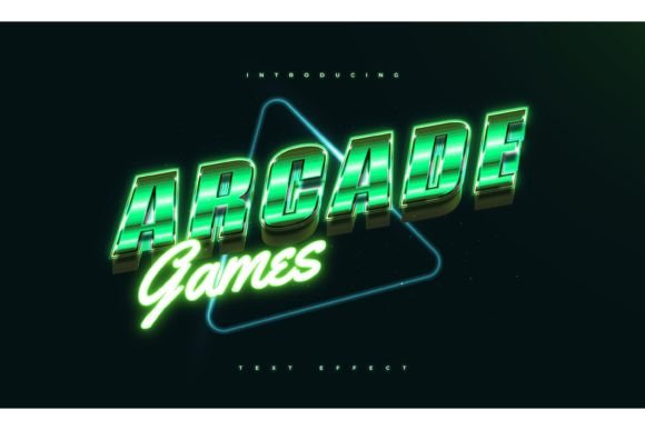 Arcade Game Text in Retro Style