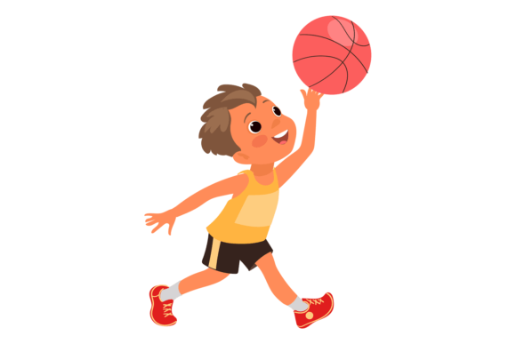 Boy with Basketball Ball. Sport Game Car: A Unique Blend of Play and Creativity