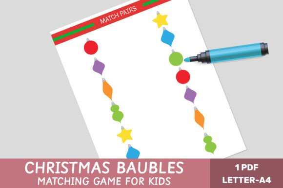Christmas Matching Game - Baubles: A Fun and Educational Activity for Kids