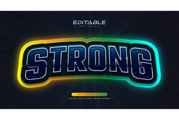 Colorful Game Text Style in Neon Effect