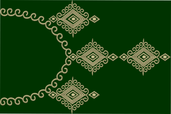 Diamond Game Embroidery Design: Elevating Collar Decor with Precision and Versatility