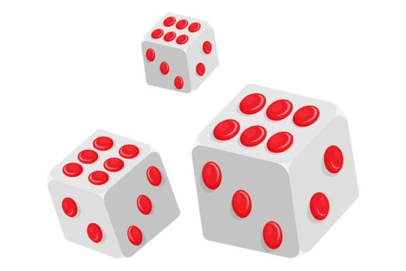 Dice Functional Game Stickers for Creative Projects