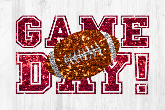 Evaluating Football Game Day Red Glitter Digital Assets for Sublimation and Print Projects