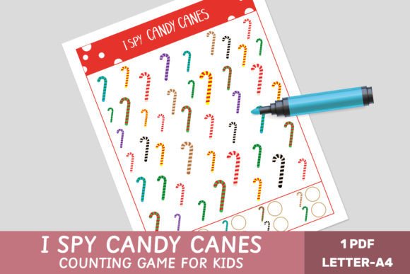 I Spy Game: Candy Canes for Christmas Fun