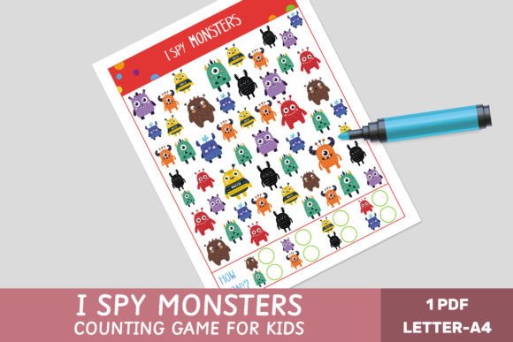 I Spy Monsters - Counting Game for Kids