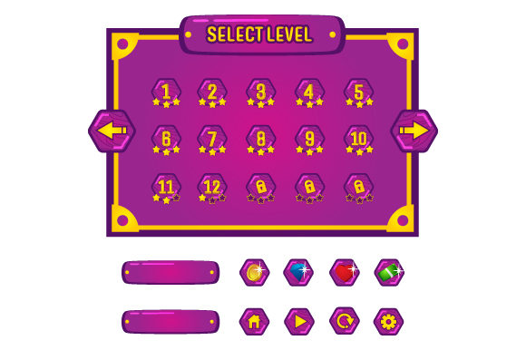 Level Selection and Button Game UI Set: Enhancing Player Experience Through Intuitive Design