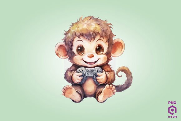Monkey Playing Video Game: A Creative Resource for Design Enthusiasts