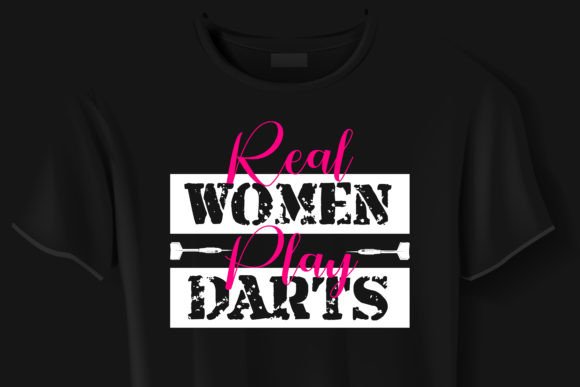 Real Women Play Darts Game Typography: A Bold Design for Modern Creative Expression