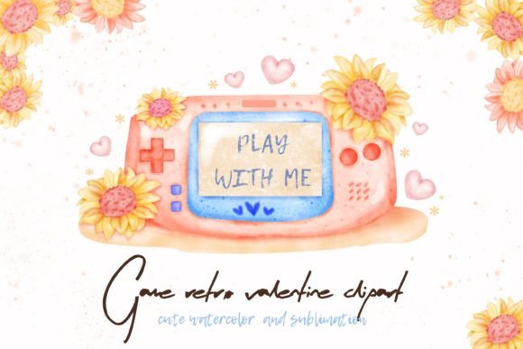 Retro Video Game Watercolor Clipart PNG: A Creative Boost for Nostalgic Design Projects
