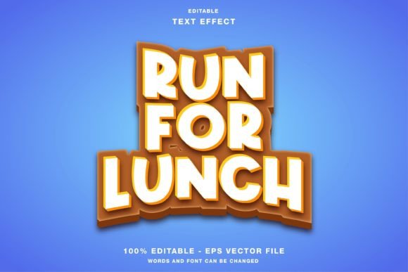 Run for Lunch Game Title Text Effect: A Creative Designerβs Best Friend