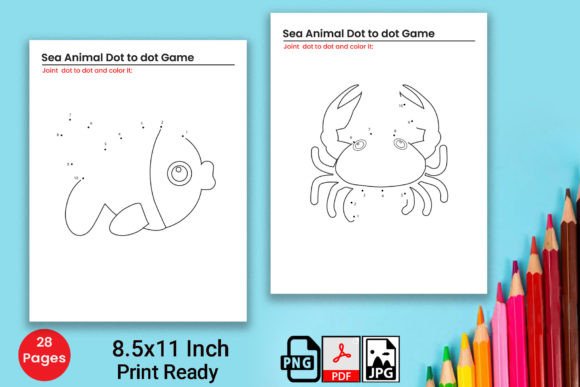 Sea Animal Dot to Dot Game Worksheets 2: A Smart Resource for Educators and Parents