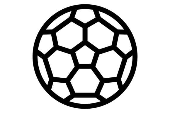 Soccer Ball Line Icon: Football Game Symbol Guide