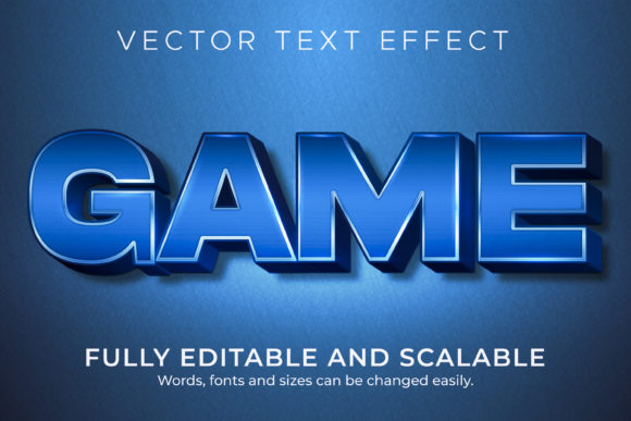 Text Effect Game Blue Metal Text Style: Creative Uses for Designers and Creators