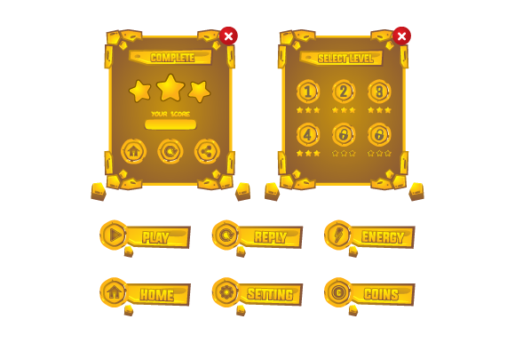 Unlocking Creativity: The Gold Stone Game Asset Set Interface in Modern Design