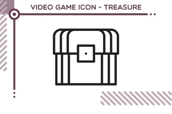 Video Game Icon - Treasure: A Versatile Design Asset for Creative Projects