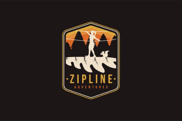 Zipline Adventure Game Logo: Elevating Outdoor Brand Identity with Scalable Vector Design